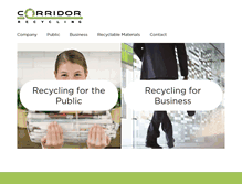 Tablet Screenshot of corridorrecycling.com
